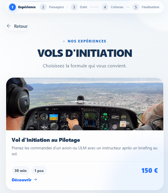 Le client réserve